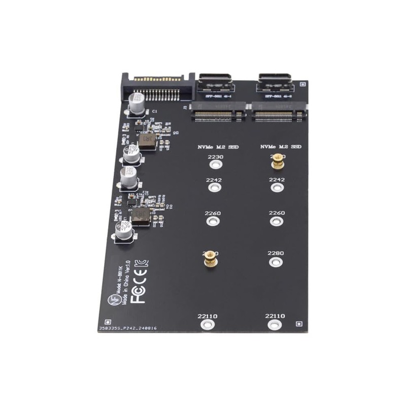 M.2 to Oculink AdapterPCIe NVME/AHCI SSD 2 to 2 SFF-8611/8612 Adapter Support…