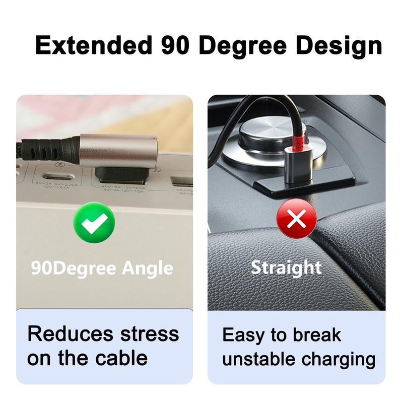 1 PC Right Angle Coiled USB To Type C Cable 90 Degree Retractable 6A 4.9FT gallery