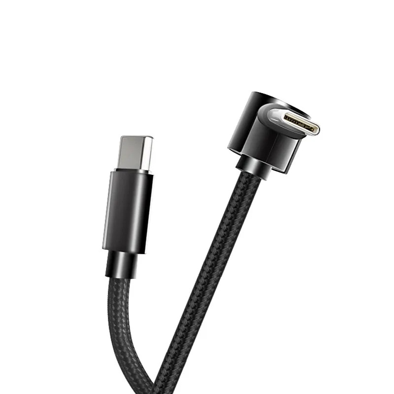 Nylon Braided 90 Degree Elbow USB Type C to USB C PD Cable