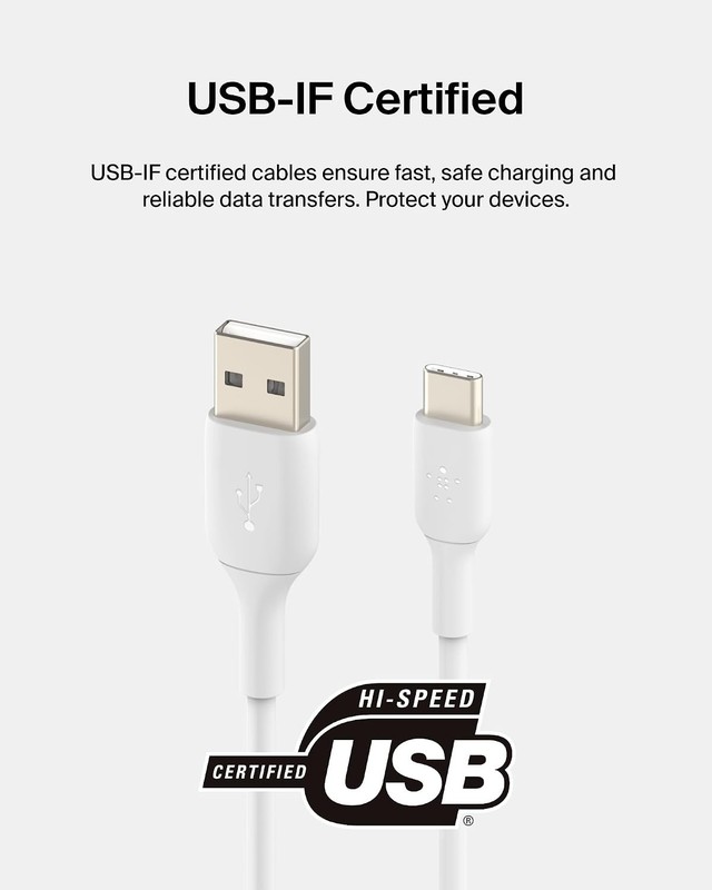 Ultra-Flexible USB A to USB C Cable 2-Pack, 3.3ft - Perfect for iPhone & Galaxy gallery