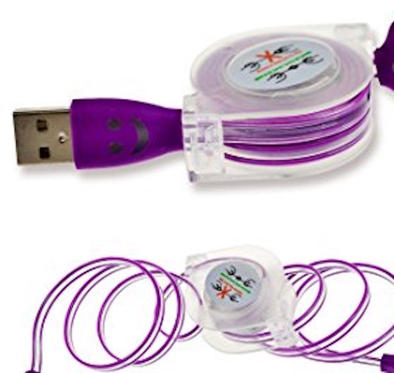 RETRACTABLE LED USB Data Sync Cable charger FOR iphone 6 plus 5S & ipod touch 5 gallery