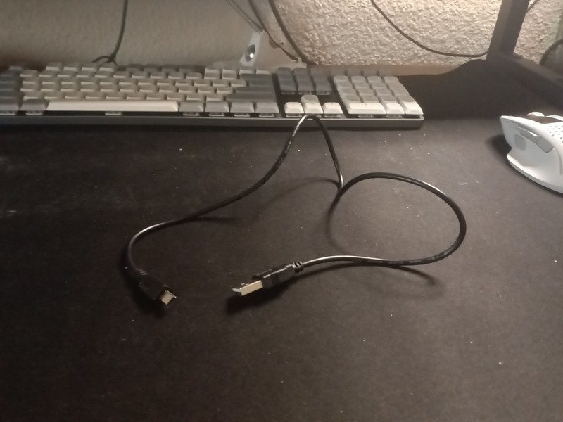 USB cable with a USB-A connector