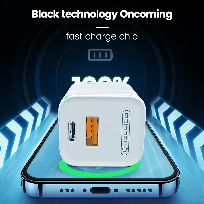 White 20W USB-C & A AC Wall Charger 5X Fast Adapter Compatible iPhone & Samsung gallery