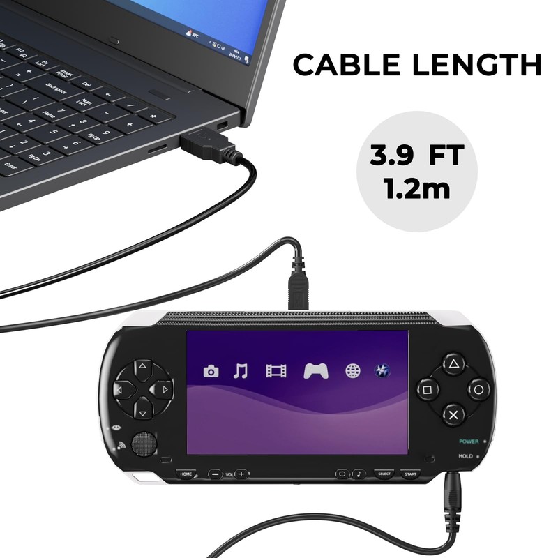 2 Pack PSP Charger Cable, PSP Charger USB PSP Power Cord for Charging Sony PS... gallery