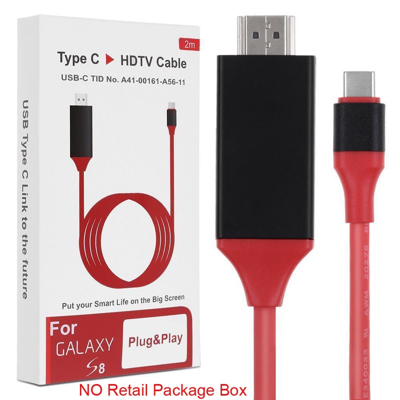 Type C to HDMI HDTV Video Adapter AV Cable for Macbook Samsung S20 Note10 to TV