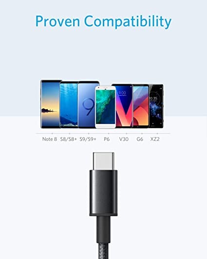 Anker USB C Cable 2-Pack 6ft Premium Nylon USB A to USB C AK-B8173011 - Black gallery