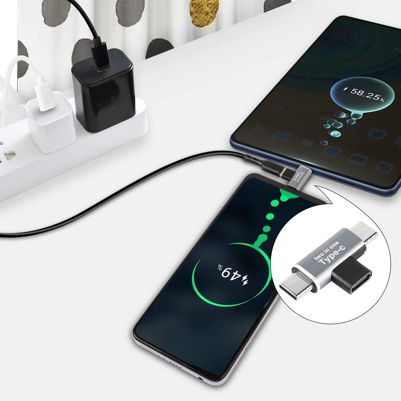 2 in 1 USB C Charging Power Splitter Adapter C 1 Female to 2 Male T-Charging ... gallery