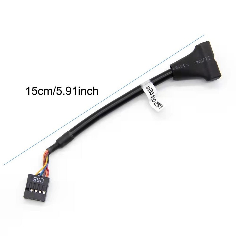 3 PCS USB 3.0 Header to USB 2.0 Motherboard Adapter 19 Pin to 9 Pin Cable PC gallery