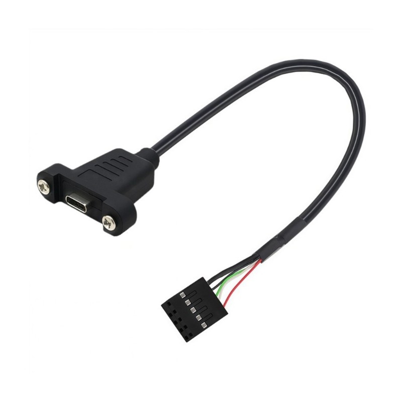 Type C Female to 9-Pin USB Header Cable, 20CM Internal USB 2.0 Wire gallery