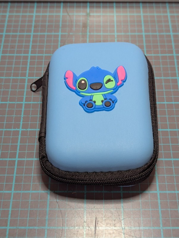 Disney Stitch Iphone 5w Charger Cable Protector Case W Disney Cord Holder Clips