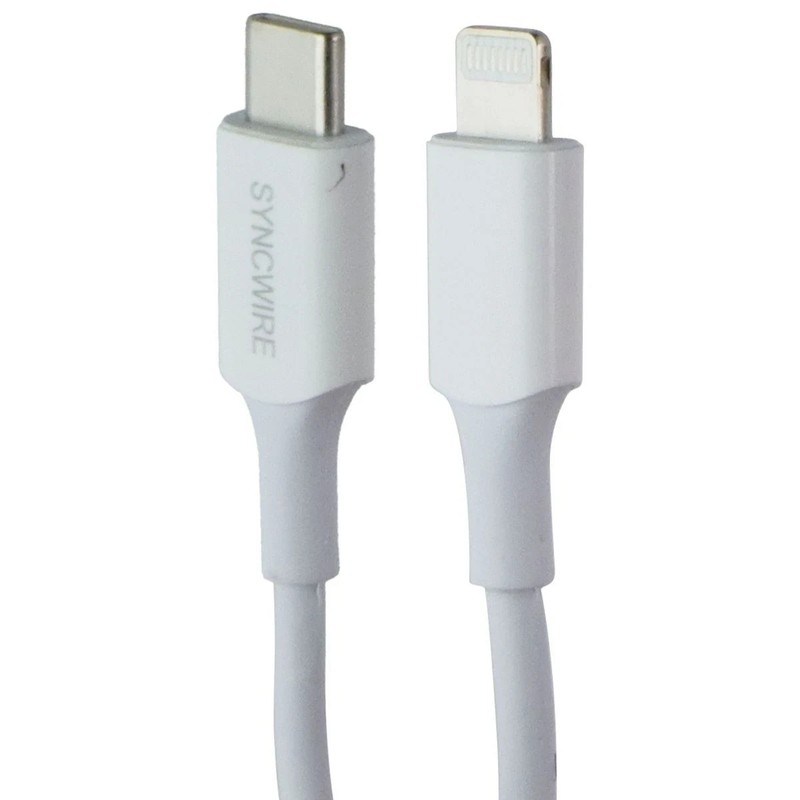 6x SyncWire 2m/6.5FT USB-C to 8-pin Apple Charging Cable - White gallery
