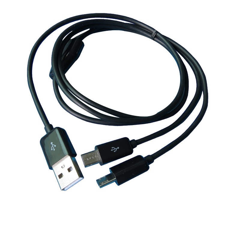 1m (3ft) 2 in 1 micro usb data charger cable with 8mm long tip micro ports gallery