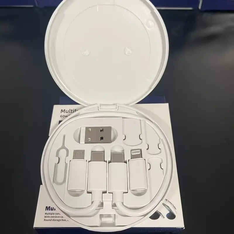 Multi USB Charging Adapter Cable Kit, USB C to L ighting Cable Box, Conversion. gallery