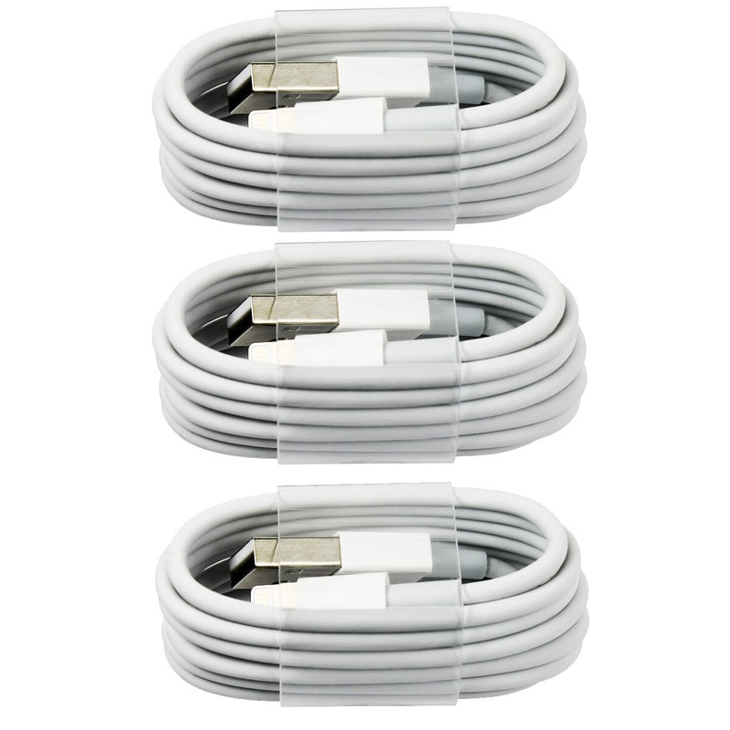 3 PCs 3FT 8 PIN USB DATA CHARGER CABLE CORDs FOR iPhone 14 13 12 11 X Plus 8 7
