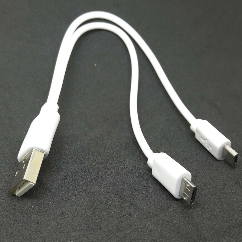 20cm USB Male To Dual 2X Micro Male wall Charger Sync Power Y Cable phone gallery
