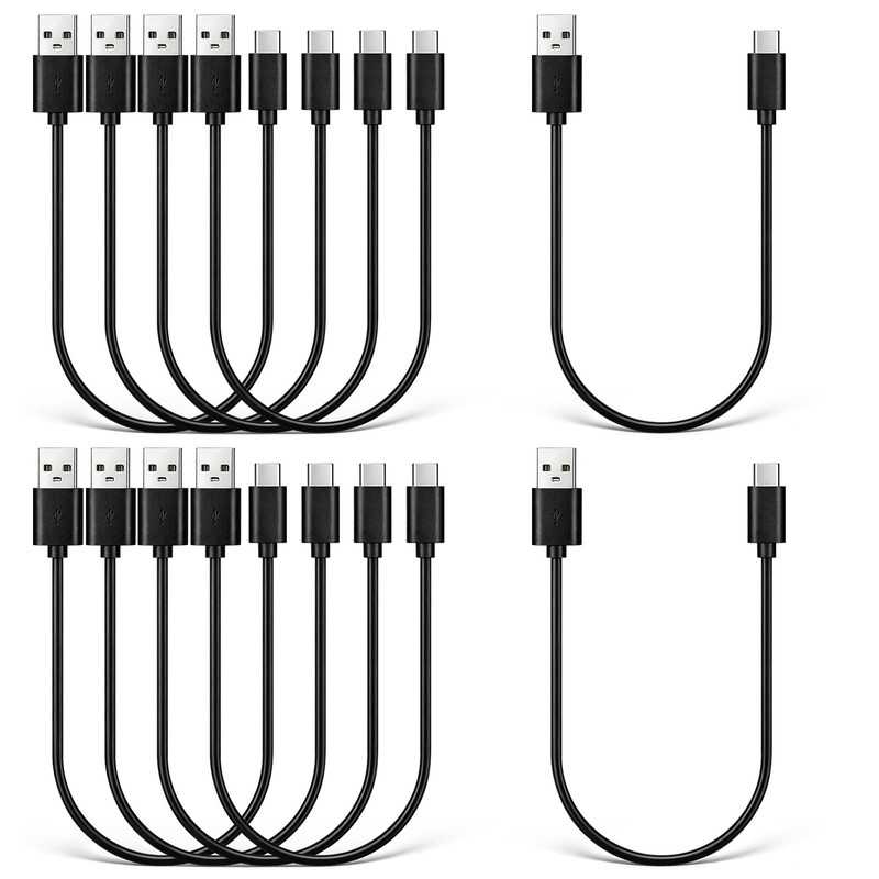 10 Pack Short USB C Charging Cable 1FT USB A to Type C Fast Charger Cord