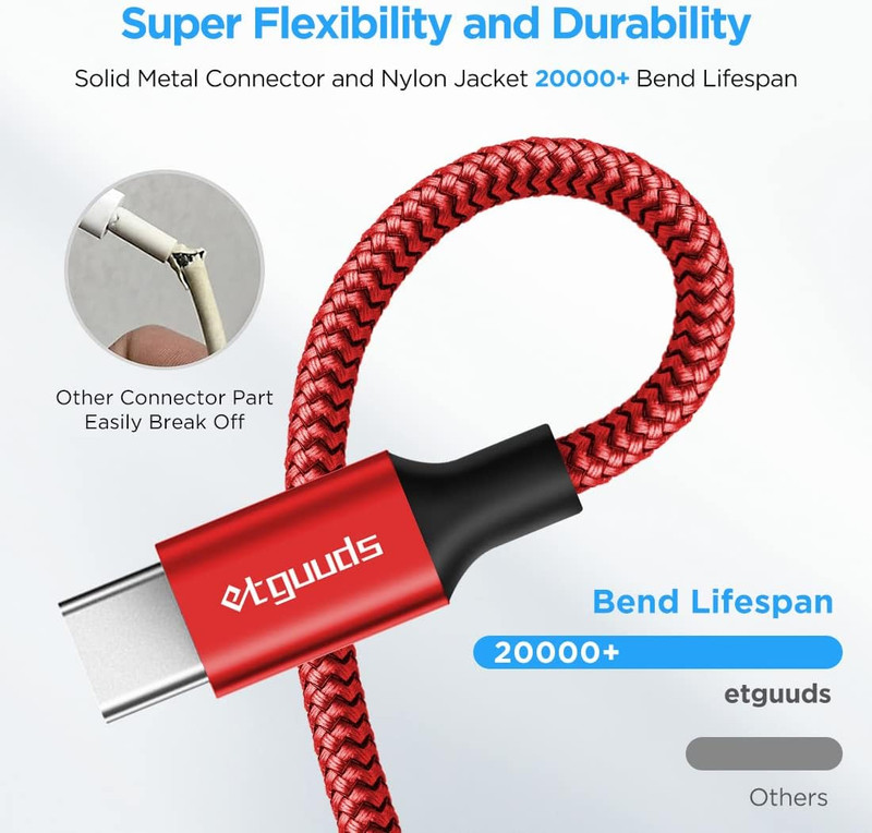 USB to USB C Cable 2Ft, 2-Pack USB a to Type C Charger Cord Fast Charging for... gallery