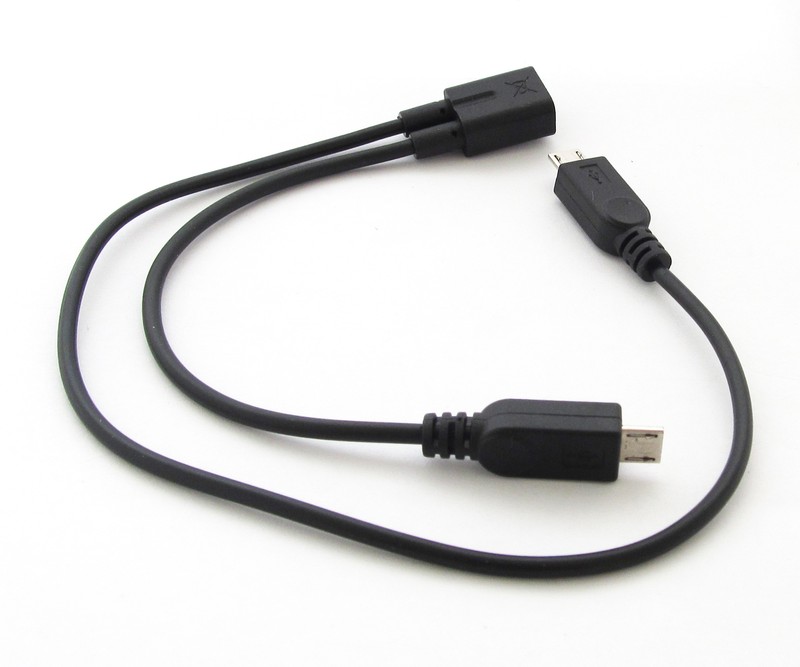 1pc Micro 5pin USB Splitter Adapter Y Cable 1 Female to 2 Male Cable Cord gallery