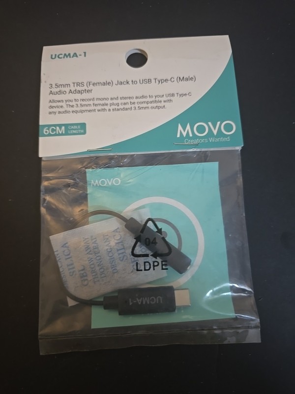 Movo UCMA-3 USB C to 3.5mm Audio Adapter for Microphones - 4-Pole Aux to USB ...