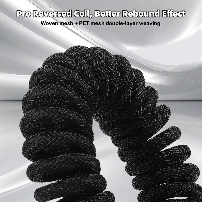 Coiled Keyboard Cable USB C to USB A for 8K Magnetic Switch Keyboards Double gallery