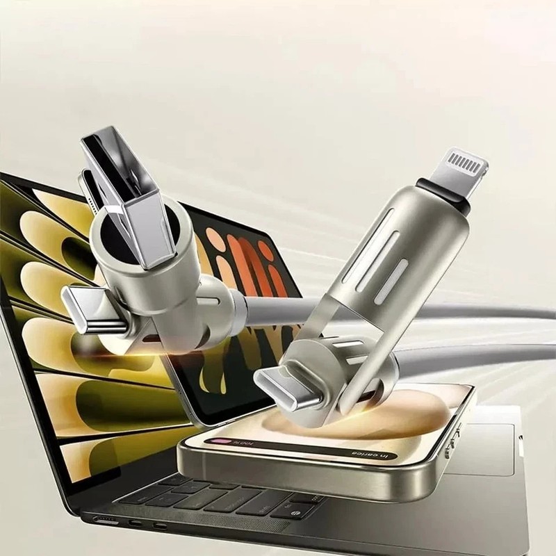4 in 1 Multi-USB Charging Cable - MAX 240W Fast Charging/With USB A+ Type-C 6ft gallery
