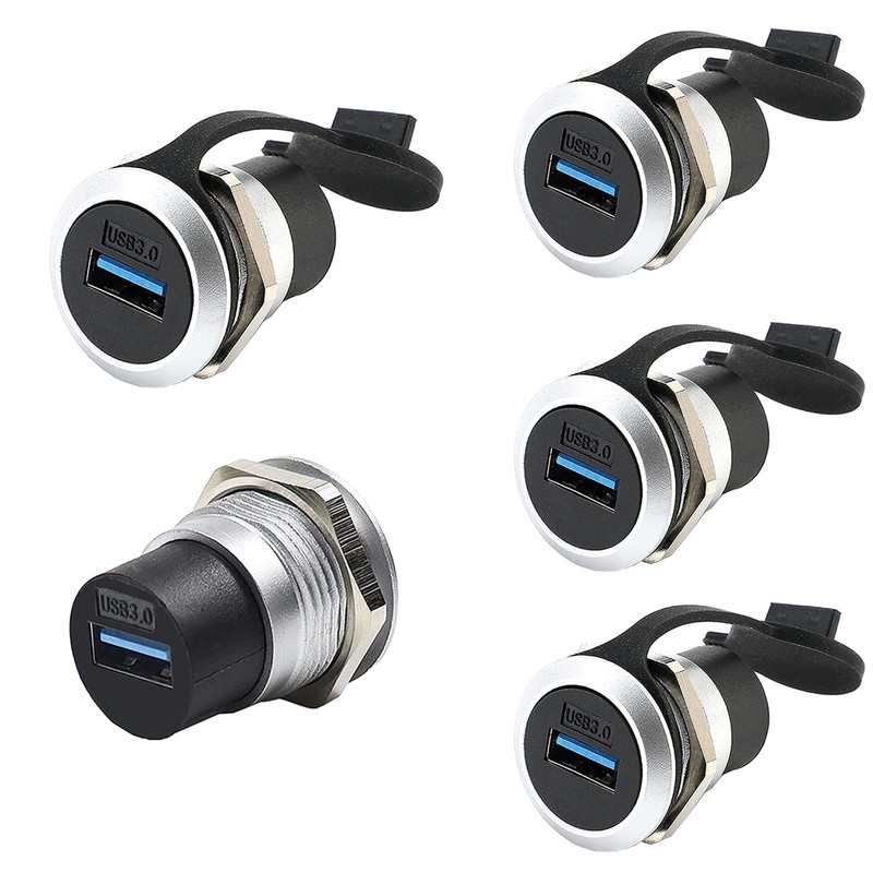 5PCS USB 3.0 Panel Mount Coupler USB 3.0 Panel Mount Connector Female to Fema…