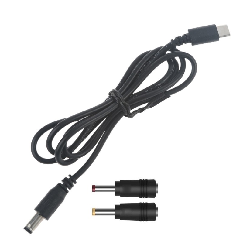 Type-C to DC-Power Cable USB C Plugs to DC5.5 x 2.1mm Male Charging Cord Wire