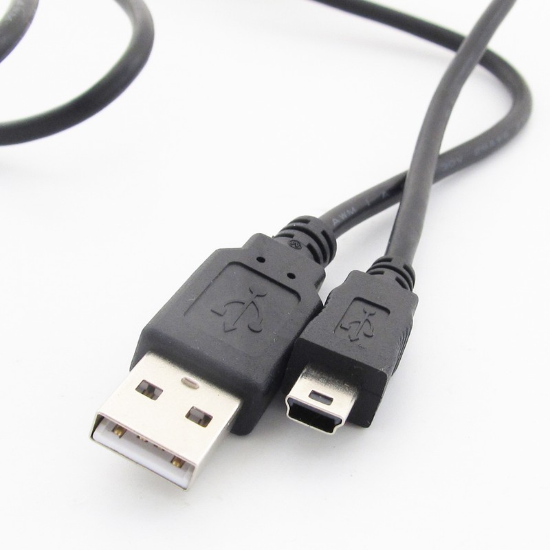5x 1M/3.3FT USB 2.0 A Male to Mini 5pin B Male 28AWG Copper Data Charging Cable