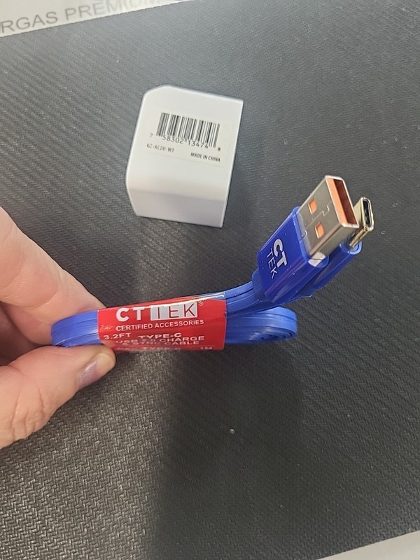 Intertek USB Wall Charger Single Port 5V/2.1A And Type C 3.2 FT CABLE Blue gallery