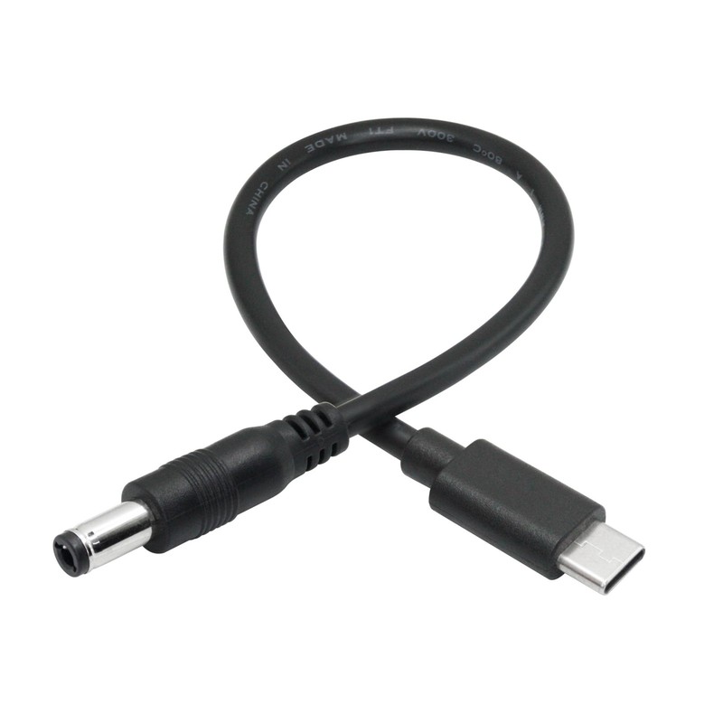 Short DC 5.5mm x 2.5mm to USB Power Cord 6inch, DC 5525 to USB Plug 5V 5A Pow... gallery