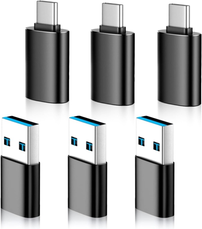 USB to USB C Adapter 3*Type C Female to A Male & 3*USB-C Male to USB Female-6 Pk