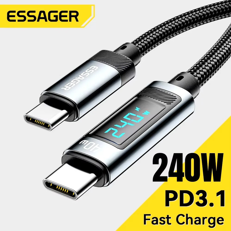240W USB-C to USB-C PD 3.1 Fast Charging Cable 2M for MacBook Samsung gallery
