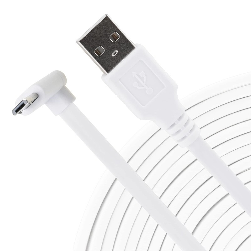 for WYZE Cam Pan V3 Power Cord 90 Degree L-Shape Connector Micro USB Right An…