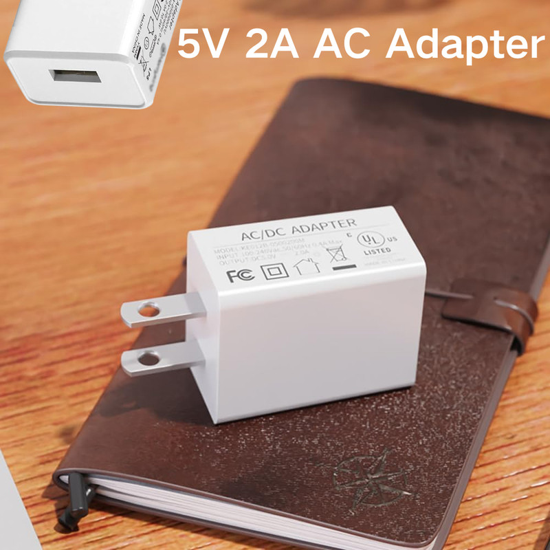 US Plug 5V 2A USB Port Jack Wall Charger 5 Volt v 2 Amp AC to DC Power Adapter