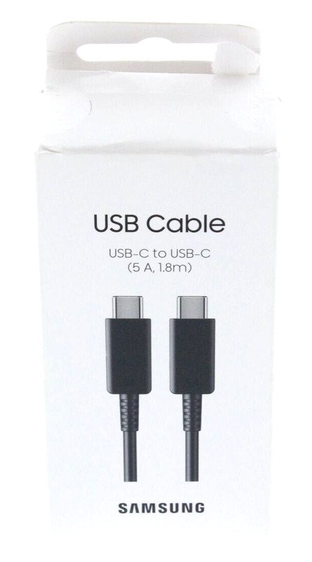 Samsung USB-C to USB-C Cable (5A. 1.8m) for iPhone 15 / iPhone 16 Galaxy S24