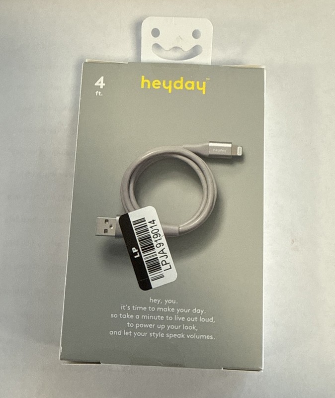 Charging Cable 4ft Lighting to USB-A Braided Cable - heyday™ MFi-Certified. NIB gallery