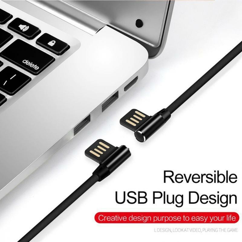 RIGHT ANGLE 90 DEGREE 10FT LONG USB CABLE POWER CORD For SAMSUNG PHONE & TABLET gallery