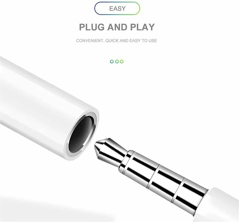 For iPhone/ iPod Headphone Adapter Jack 8 Pin to 3.5mm Aux Cord Dongle Converter gallery