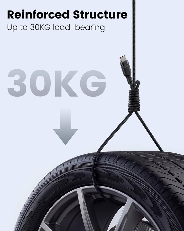 15ft USB C Cable, Long to C Charging Cable - 15 Feet 5A 15ft, Black gallery
