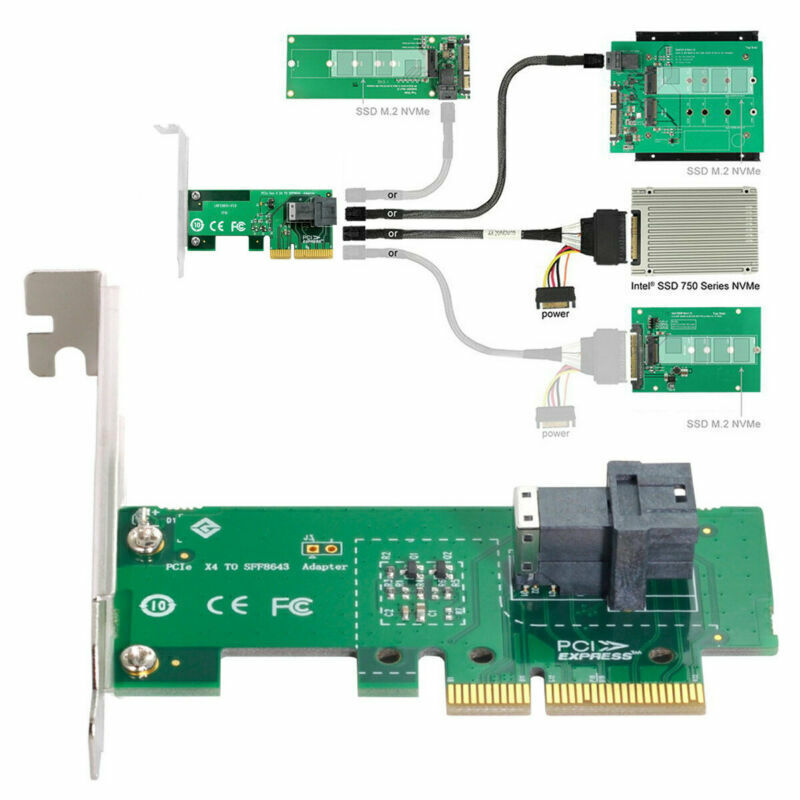CABLECY PCI-E 4X to U.2 U2 Kit SFF-8639 NVME PCIe SSD Adapter for Mainboard SSD gallery