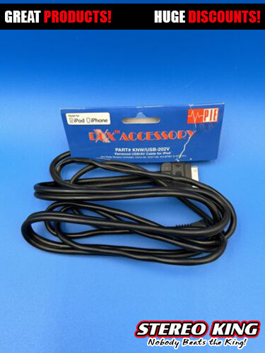 New PIE KNWUSB202V Kenwood USB/AV Dock Cable for iPod/iPhone- Open Box