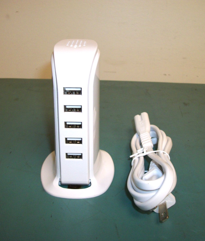 INTERTEK MF-05004000 5 USB Port AC/DC Power Charger. NEW No Box.
