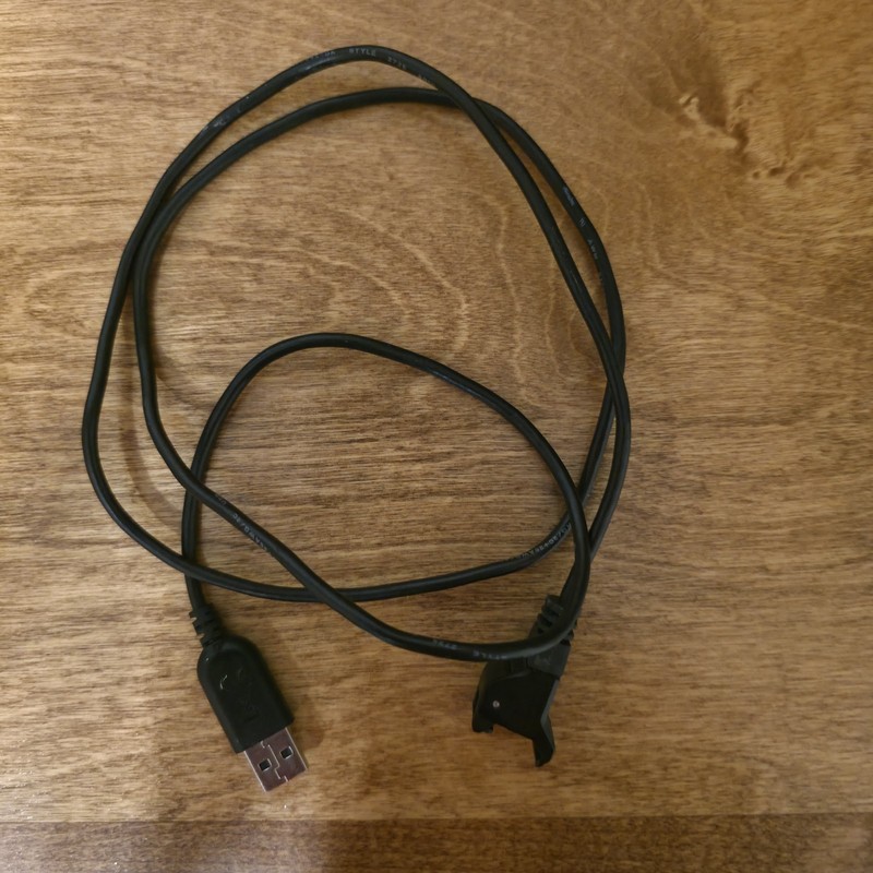 Garmin USB-A Charging Data Cable 44in Snap-On Clip Watch Charger Cord
