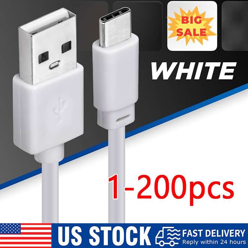 USB Type C Data Cable 5A Fast Charging USB-A to USB-C Charger Cord For Phone lot