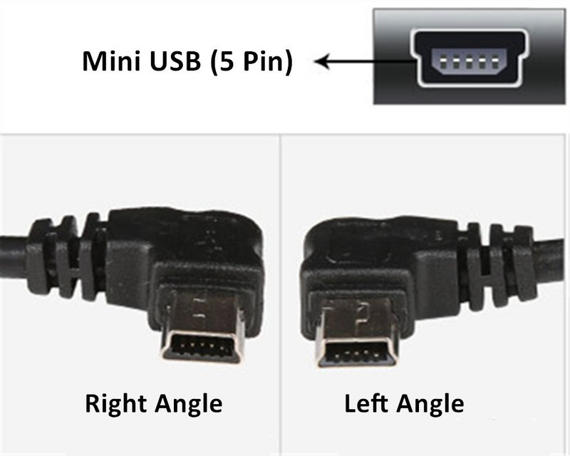 3M USB a to Mini B USB Cable 90 Degree Data Sync Charge Cord with 5 Pcs Wiring C gallery