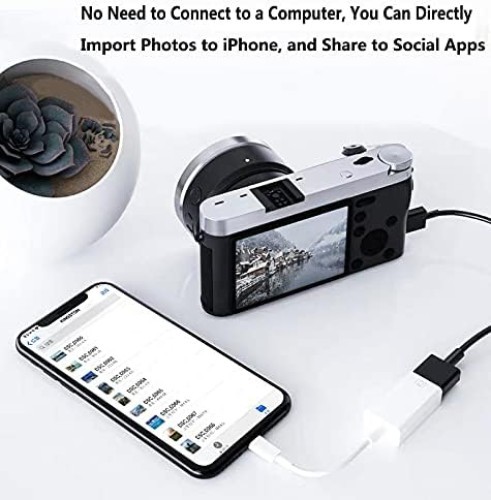 Apple USB-C to USB Camera Adapter, USB 3.0 OTG Cable for iPhone/iPad to Connect gallery