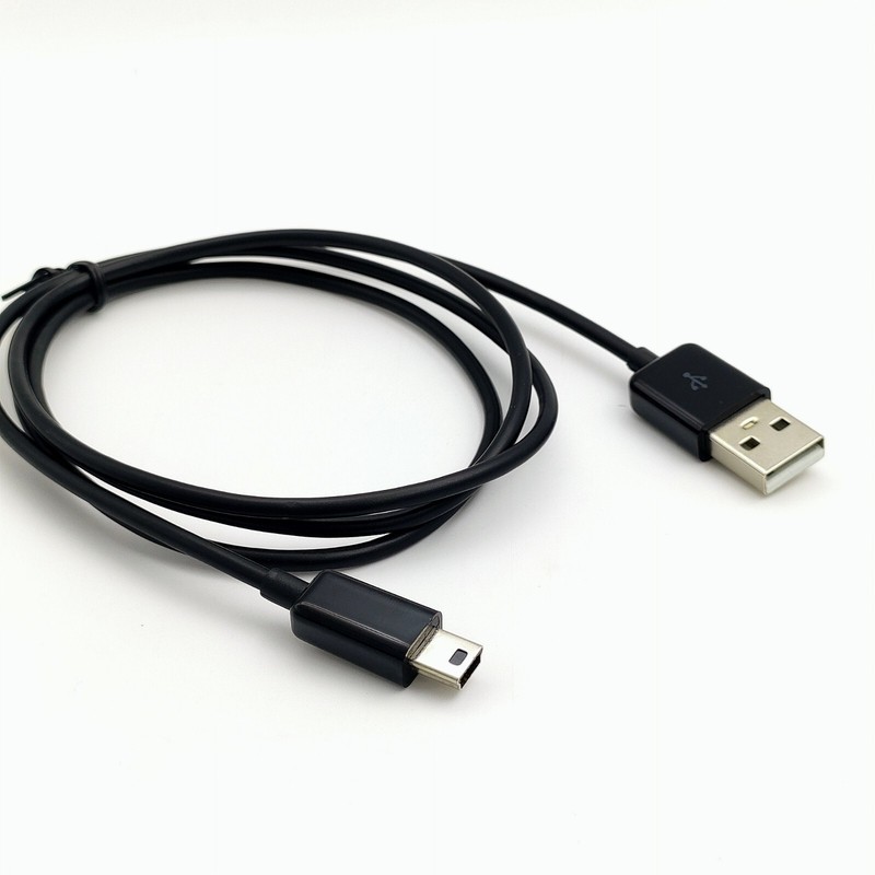 2PACK 1M/3FT USB 2.0 Type A to Mini 5PIN Cable Data Charging Cord Black /White gallery