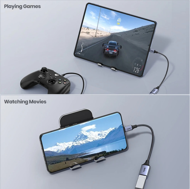 TOPK USB C to USB A Adapter OTG Type C Male to USB 3.0 Female gallery