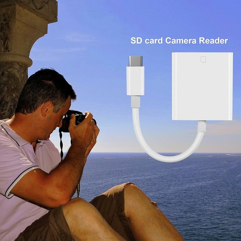 USB C SD Card Reader Type-C to SD Card Camera Reader Adapter for Android gallery
