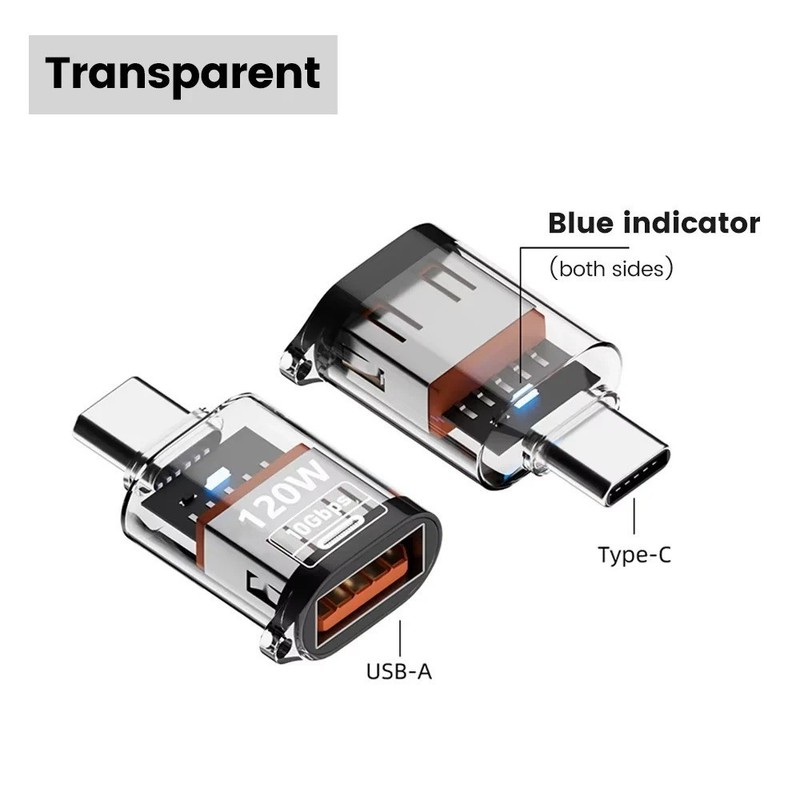 120W USB C Adapter USB 3.2 OTG 10Gbps Fast Charge Data Transfer Tool